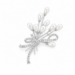 Equilibrium Imitation Pearl Bouquet Brooch