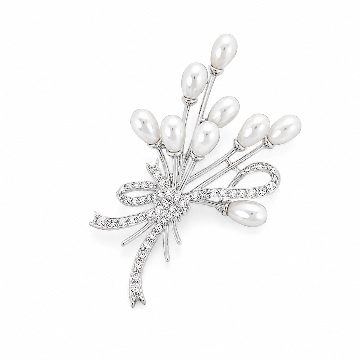 Equilibrium Imitation Pearl Bouquet Brooch
