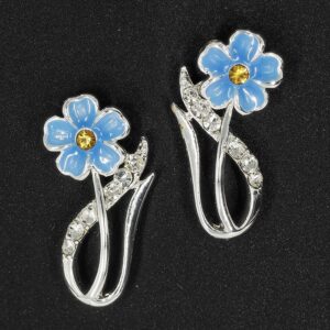 Equilibrium Forget Me Not Elegant Silver Plated Studs