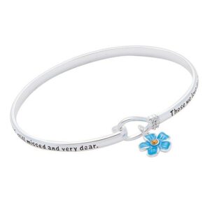 Equilibrium Forget Me Not Silver Plated Message Bangle