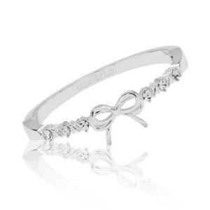 Eternal Bow Kisses Bow Silver Plated Bangle