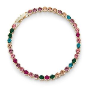 Glam Rox Gold Plated Tennis Bracelet