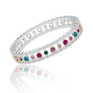 Glam Rox Modern Silver Plated Bangle