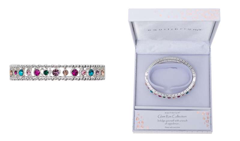 Glam Rox Modern Silver Plated Bangle - Image 2