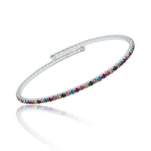Glam Rox Silver Plated Flexi Bangle by Equilibrium