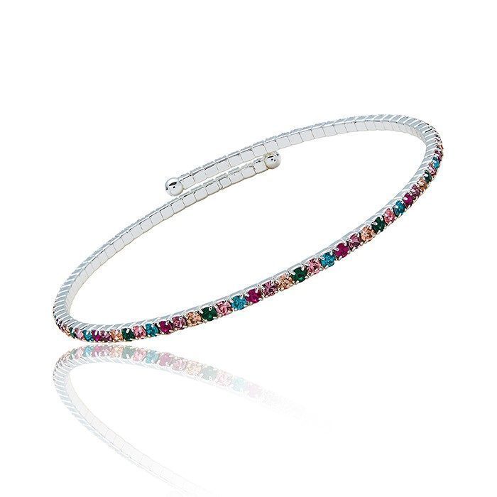 Glam Rox Silver Plated Flexi Bangle by Equilibrium