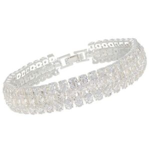 Bling Glam & Glitz Silver Plated Bracelet by Equilibrium