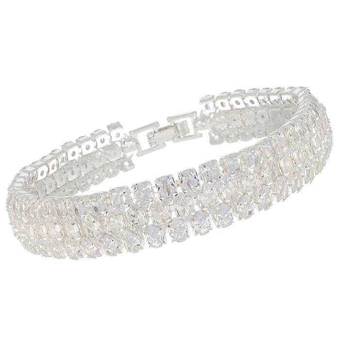 Bling Glam & Glitz Silver Plated Bracelet by Equilibrium