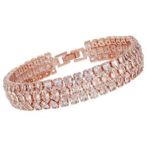 Bling Glam & Glitz Rose Gold Plated Bracelet