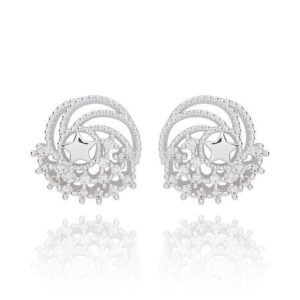 Equilibrium Celestial Star Swirl Silver Plated Earrings