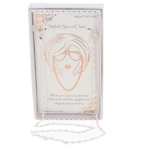 Equilibrium Modern Silver Plated Specs Chain Hearts
