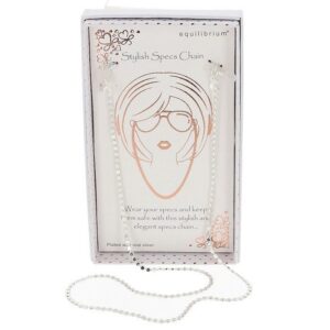 Equilibrium Modern Silver Plated Specs Chain Faceted Beads