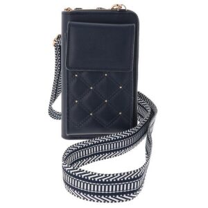 Quilted Mobile Phone Bag Navy