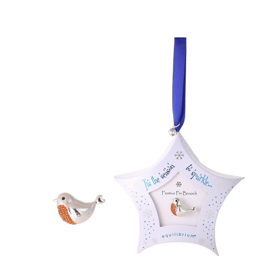 Equilibrium Robin Festive Pin Brooch – "Tis the Season to Sparkle"