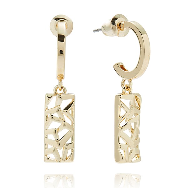 Equilibrium Luxe tag Gold Plated Earrings - Image 2