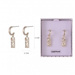 Equilibrium Luxe tag Gold Plated Earrings