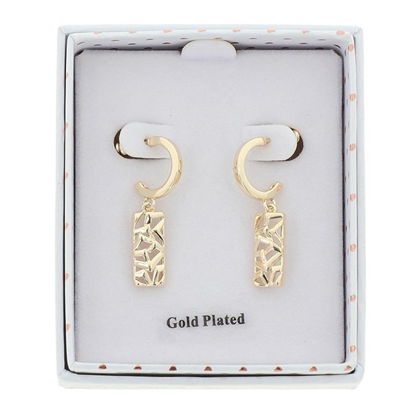 Equilibrium Luxe tag Gold Plated Earrings - Image 3