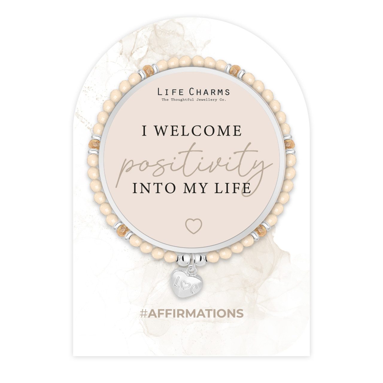 Life Charms Affirmation bracelet - Positivity in my life