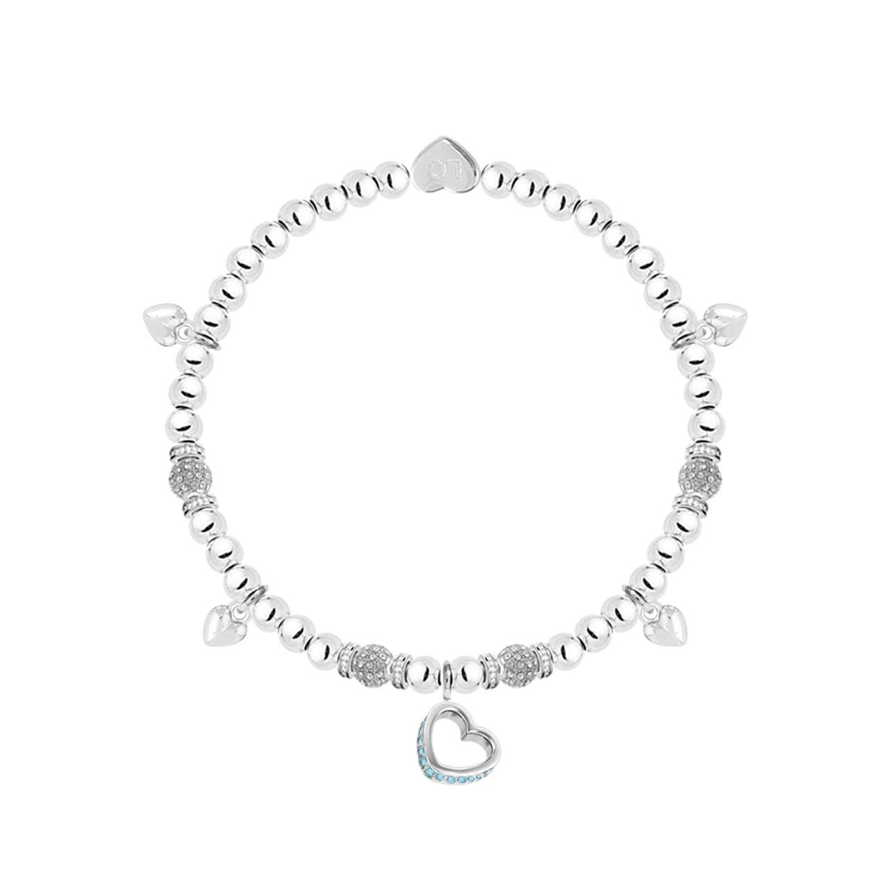 Lifecharms Baby Boy - Sparkling heart charm bracelet in flower box - Image 2