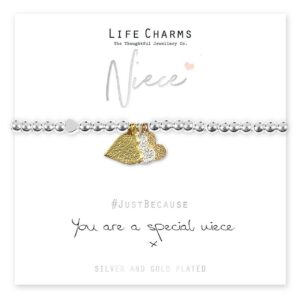Life Charms Special Niece Hearts Bracelet