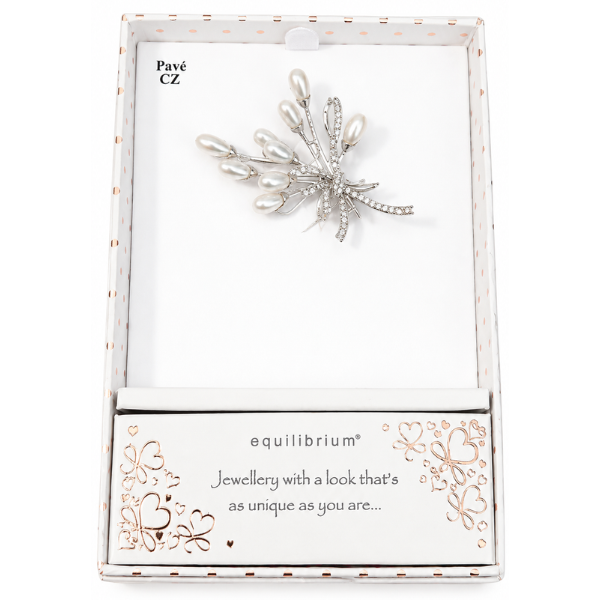Equilibrium Imitation Pearl Bouquet Brooch - Image 2