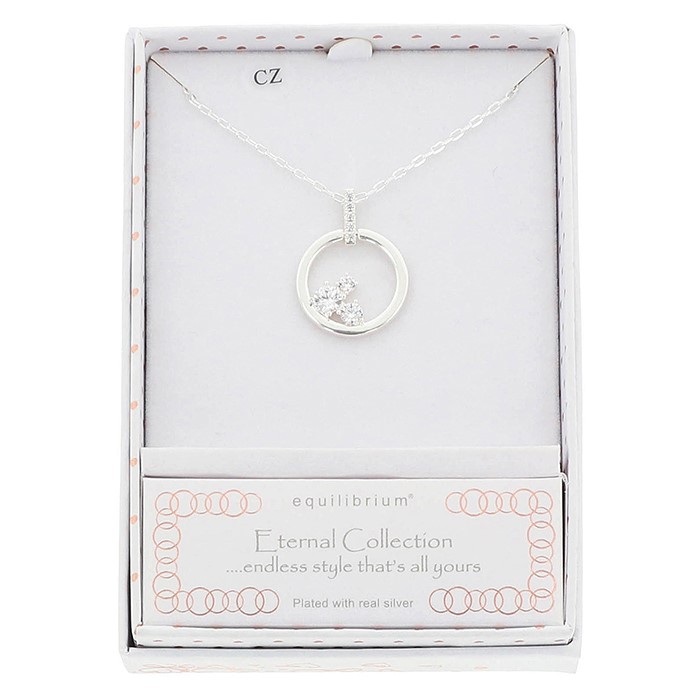 Eternal Chic Sparkle Silver Plated Necklace - Image 2