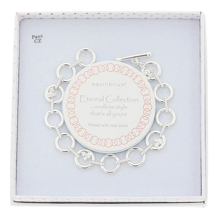 Eternal Chic Sparkle Silver Plated Bracelet - Image 2