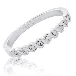 Sparkle Twist Silver Plated Bangle Clear
