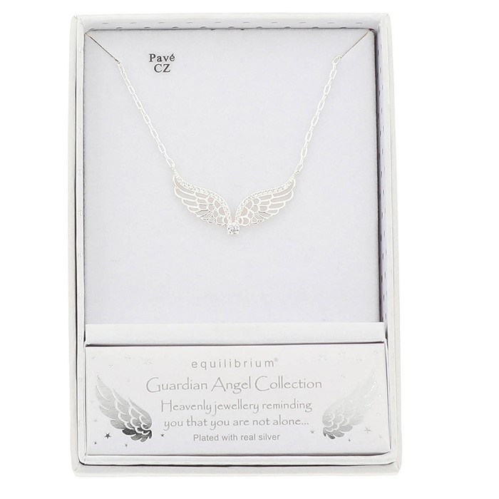 Guardian Angel Outline Wings Silver Plated - Image 2