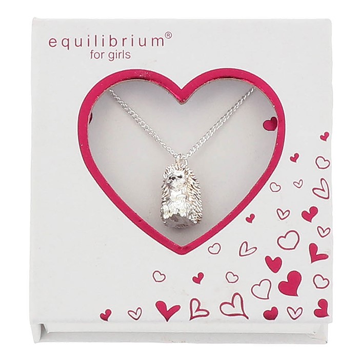 Girls Cute Little Hedgehog Silver Plated Necklace - Image 2