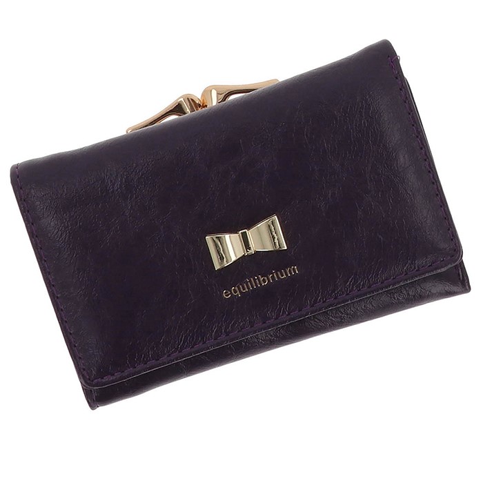 Glam Bow Clasp Purse Small Purple - Image 4